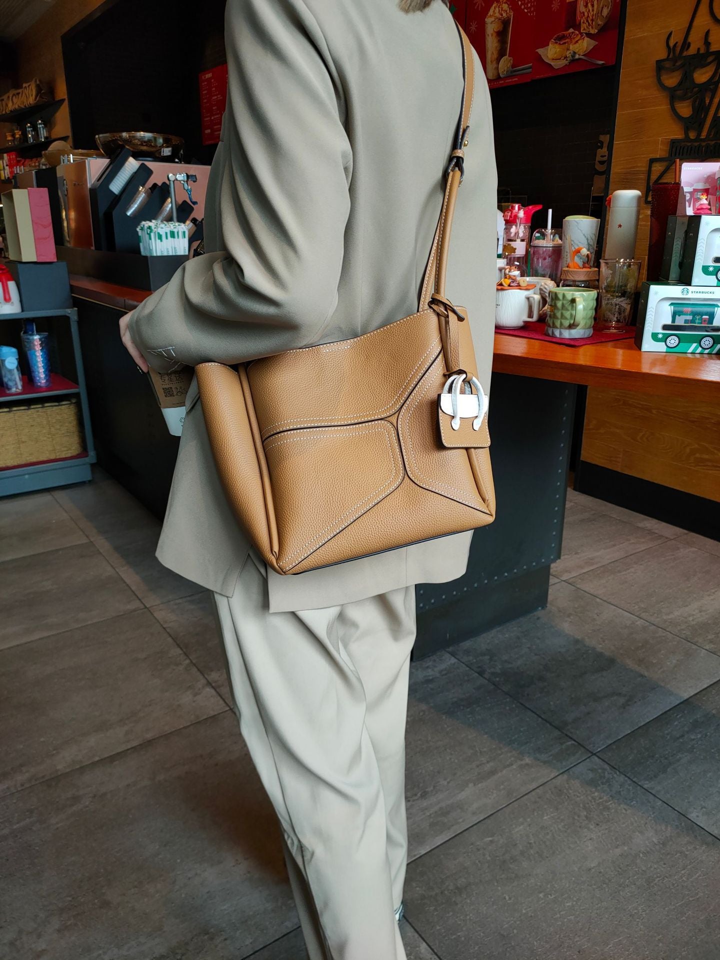 Underarm Bag Contrast Color Basket Handbag Shoulder Crossbody
