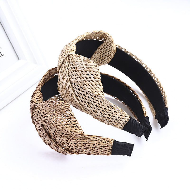 Grass Braided Hair Band Wild Hairpin Fashion Bow Headband