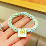 Candy Color Twist Weave Head Rope Fruit Cloth Label