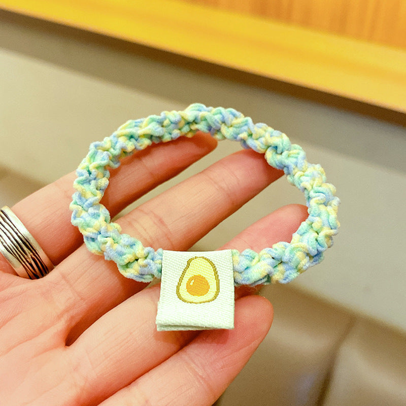 Candy Color Twist Weave Head Rope Fruit Cloth Label