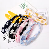 Women's Forest Flower Elastic Cross Hairband