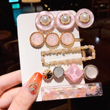 Girl's Simple Pearl Clip Set Hair Accessories