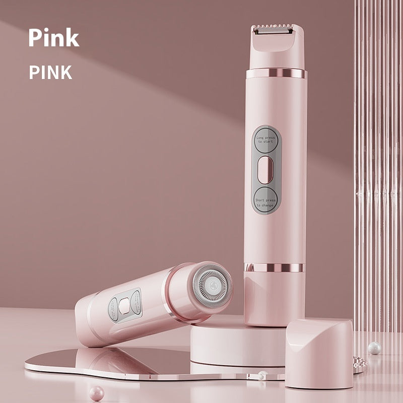 デュアルヘッド電動シェーバー 無痛 女性用脱毛器 ビキニライン脱毛器 自動ヘアトリマー 脇下 顔 唇 脚用