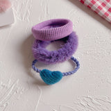 New Sweet Candy Color Love Plush Girl Hair Rope Hair Accessories