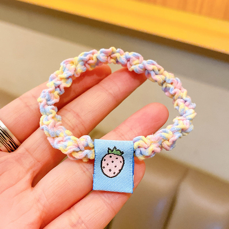 Candy Color Twist Weave Head Rope Fruit Cloth Label