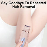 デュアルヘッド電動シェーバー 無痛 女性用脱毛器 ビキニライン脱毛器 自動ヘアトリマー 脇下 顔 唇 脚用