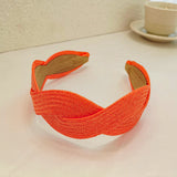 European And American Wide-brimmed Fashion Solid Color Straw Headwear