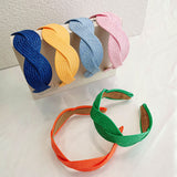 European And American Wide-brimmed Fashion Solid Color Straw Headwear