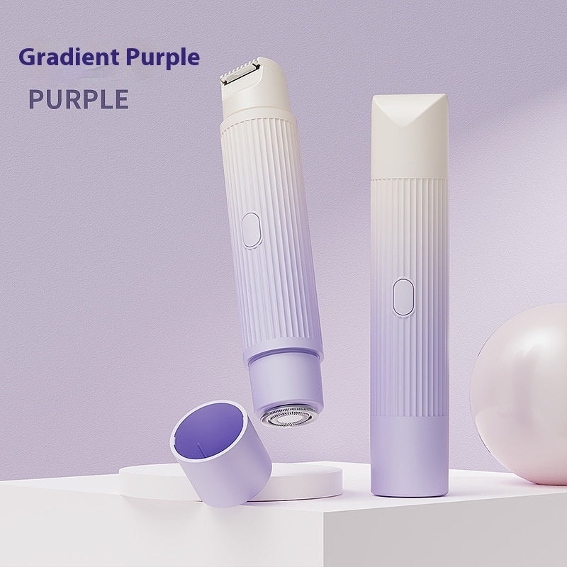 デュアルヘッド電動シェーバー 無痛 女性用脱毛器 ビキニライン脱毛器 自動ヘアトリマー 脇下 顔 唇 脚用