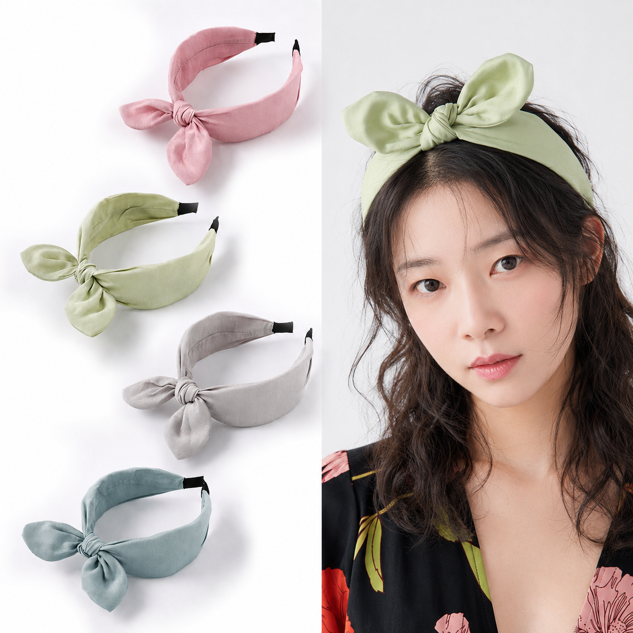 韓国風うさ耳ヘアバンド