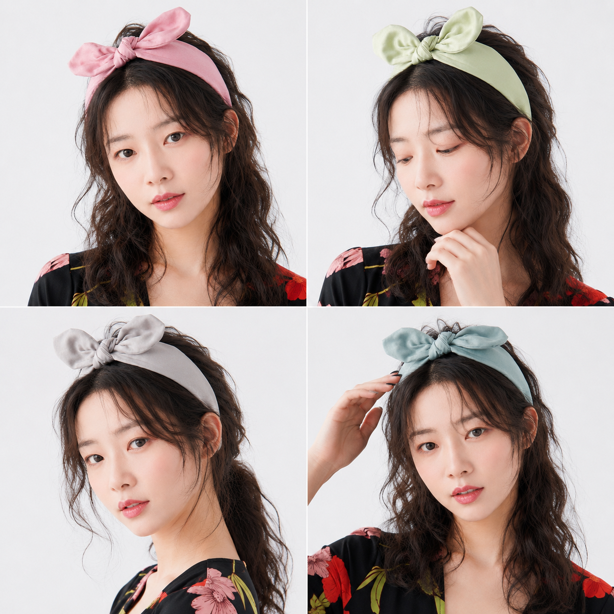 韓国風うさ耳ヘアバンド