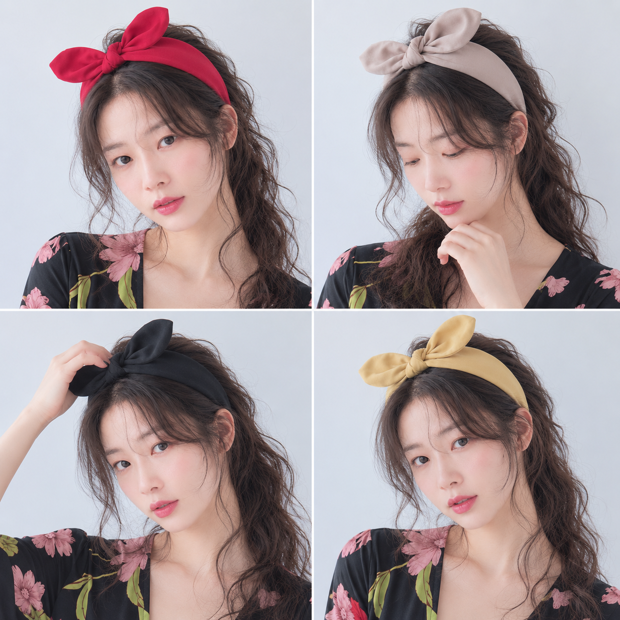 韓国風うさ耳ヘアバンド