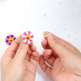 4 Colors Kpop Flowers Broche Fashion Rainbow Flower Enamel Pins Smiling Sunflower Brooches Cute Bag Icon Badges Men Women Gifts