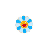 4 Colors Kpop Flowers Broche Fashion Rainbow Flower Enamel Pins Smiling Sunflower Brooches Cute Bag Icon Badges Men Women Gifts