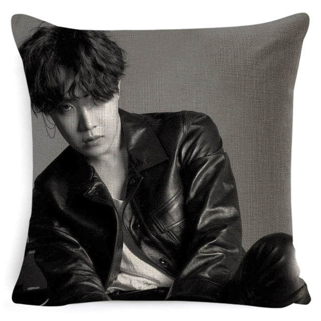 KPOP クッション 枕カバー 寝具 LOVE YOURSELF K-POP ホーム 防弾少年団 BT-21 スクエア 片面 ピローケース ハウス・ド・クッション