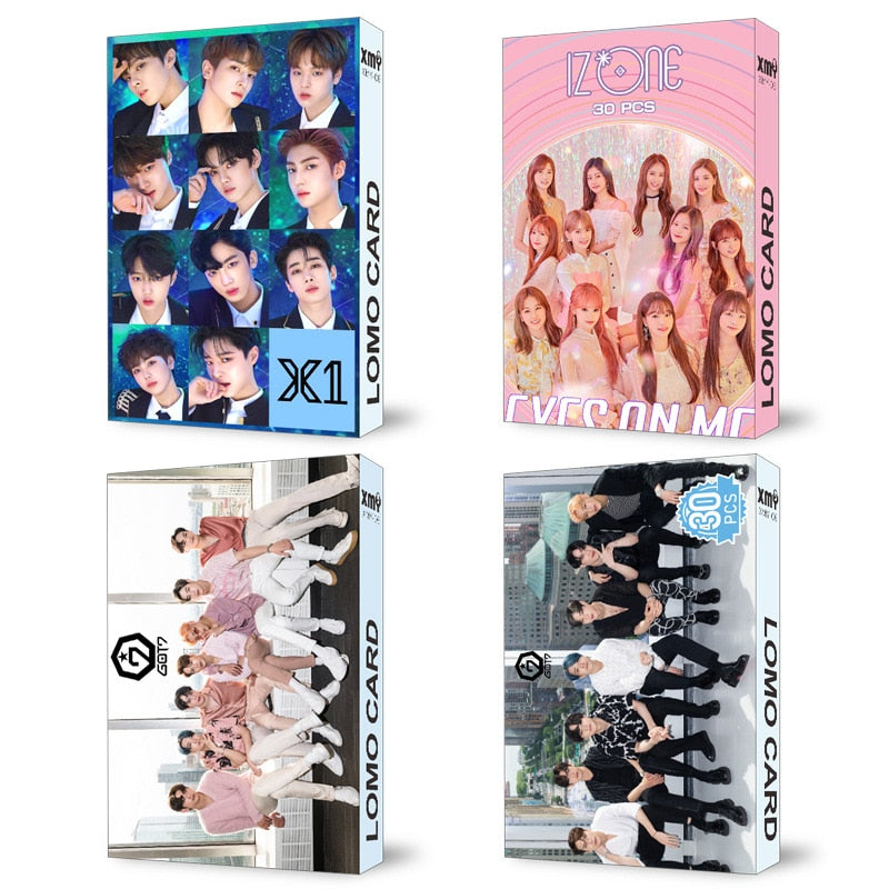 30pcs/set Kpop STRAY KIDS ATEEZ Twice GOT7 Lomo card SEVENTEEN Red velvet NCT MONSTA X album poster HD photocard K-POP CARDS