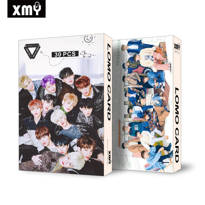 30pcs/set Kpop STRAY KIDS ATEEZ Twice GOT7 Lomo card SEVENTEEN Red velvet NCT MONSTA X album poster HD photocard K-POP CARDS