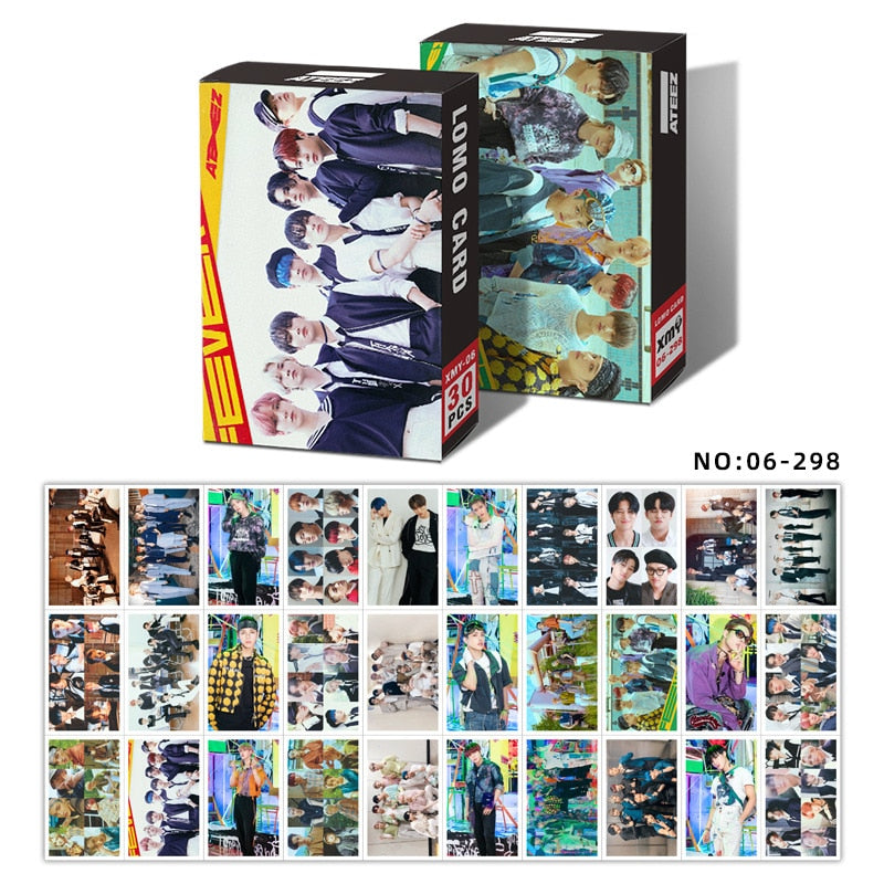 30pcs/set Kpop STRAY KIDS ATEEZ Twice GOT7 Lomo card SEVENTEEN Red velvet NCT MONSTA X album poster HD photocard K-POP CARDS
