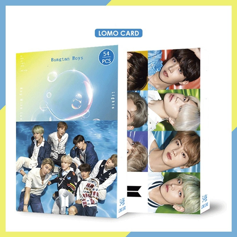 54PC KPOP Boys Photocard Album SPEAK YOURSELF Self Made Paper Card Lighes/Boys With Luv Photo Cards Poster