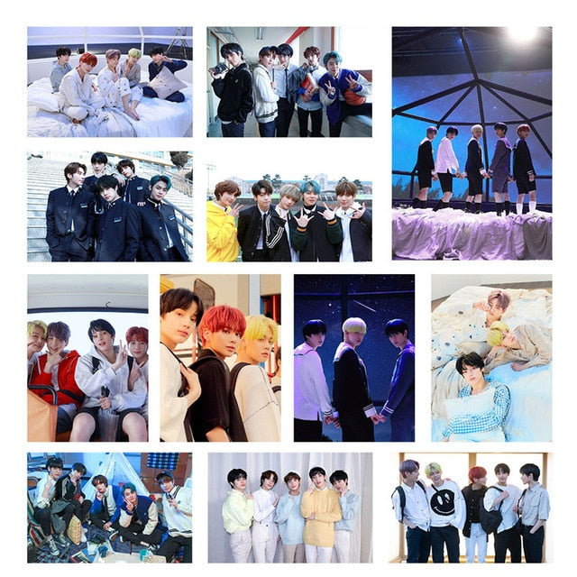 54 Pcs / Set Kpop TXT Album Photo Card Lomo Cards Postcards Decoration Self Made Photo Cards Decoration Supplies Fans Gifts