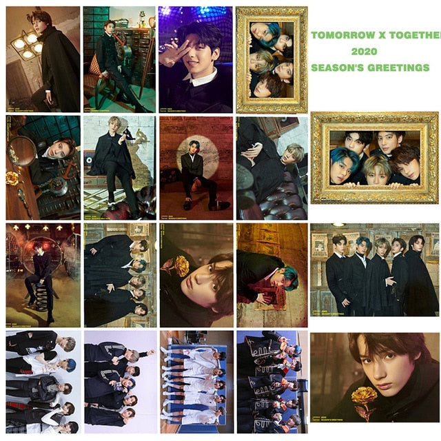 54 Pcs / Set Kpop TXT Album Photo Card Lomo Cards Postcards Decoration Self Made Photo Cards Decoration Supplies Fans Gifts
