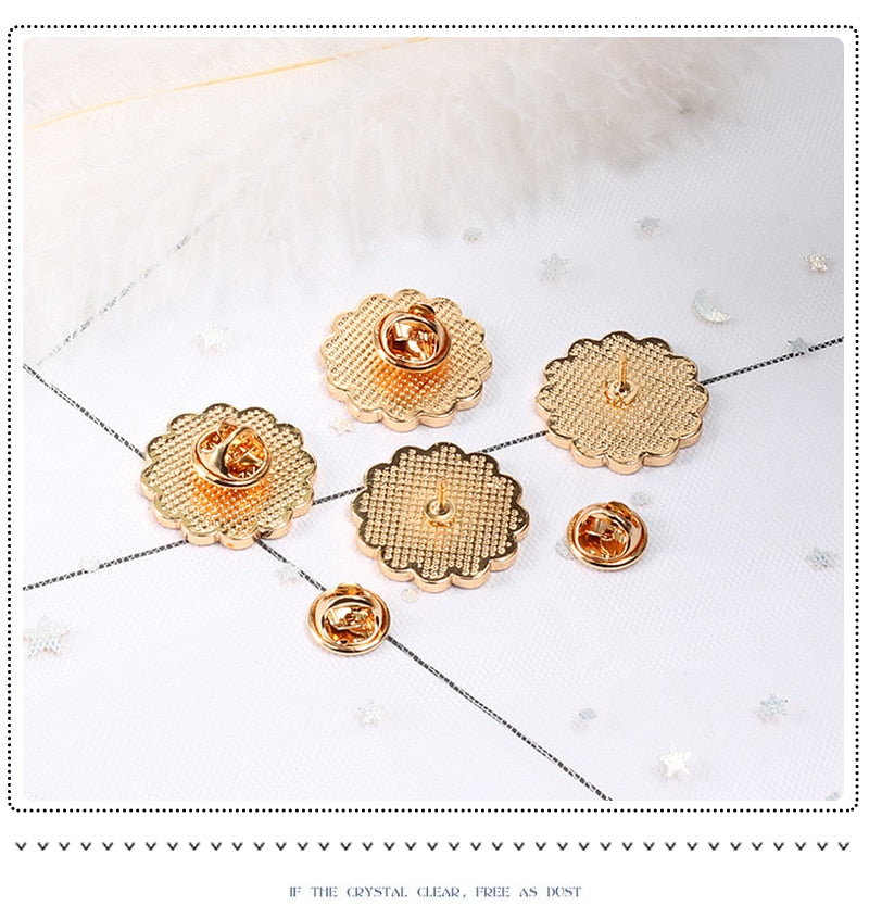 4 Colors Kpop Flowers Broche Fashion Rainbow Flower Enamel Pins Smiling Sunflower Brooches Cute Bag Icon Badges Men Women Gifts