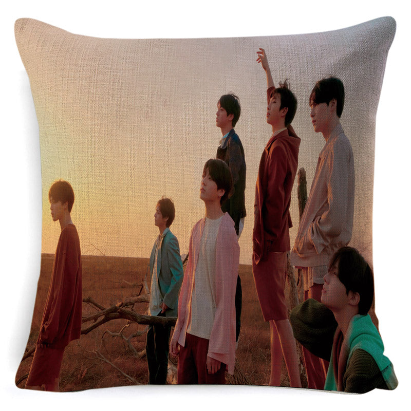 KPOP クッション 枕カバー 寝具 LOVE YOURSELF K-POP ホーム 防弾少年団 BT-21 スクエア 片面 ピローケース ハウス・ド・クッション