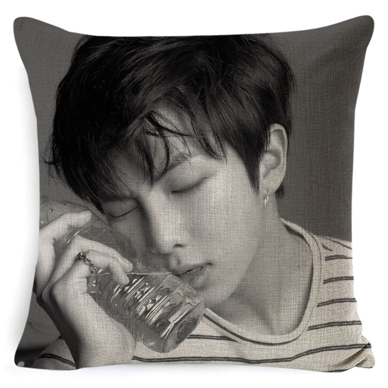 KPOP クッション 枕カバー 寝具 LOVE YOURSELF K-POP ホーム 防弾少年団 BT-21 スクエア 片面 ピローケース ハウス・ド・クッション