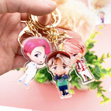 K-POP 防弾少年団 キーホルダー カワイイ ぬいぐるみペンダント かわいい漫画 ぬいぐるみボールペンダント キーチェーン 高品質 K-POP 防弾少年団