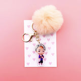 K-POP 防弾少年団 キーホルダー カワイイ ぬいぐるみペンダント かわいい漫画 ぬいぐるみボールペンダント キーチェーン 高品質 K-POP 防弾少年団