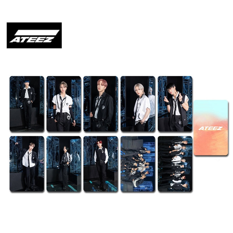 K-POP ATEEZ フォトカードアルバムシリーズ 両面HD写真 丸角フォトカード 高品質