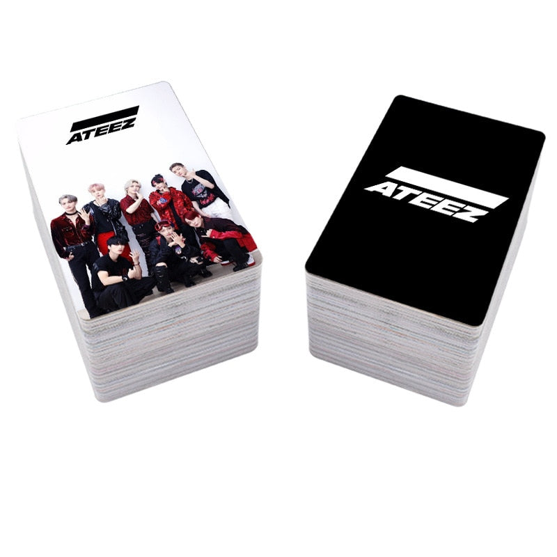 K-POP ATEEZ フォトカードアルバムシリーズ 両面HD写真 丸角フォトカード 高品質