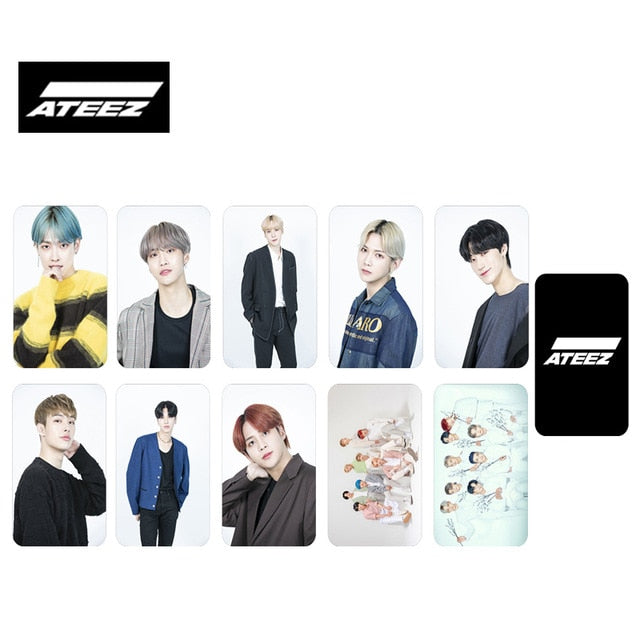 K-POP ATEEZ フォトカードアルバムシリーズ 両面HD写真 丸角フォトカード 高品質