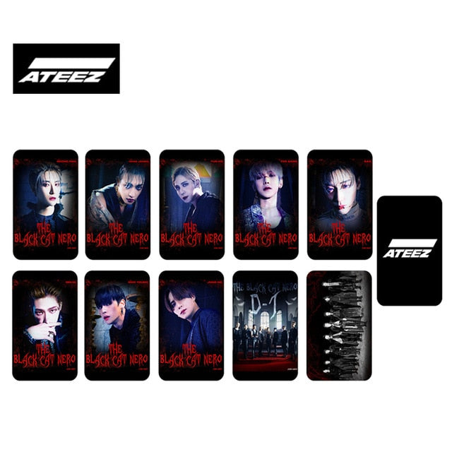 K-POP ATEEZ フォトカードアルバムシリーズ 両面HD写真 丸角フォトカード 高品質