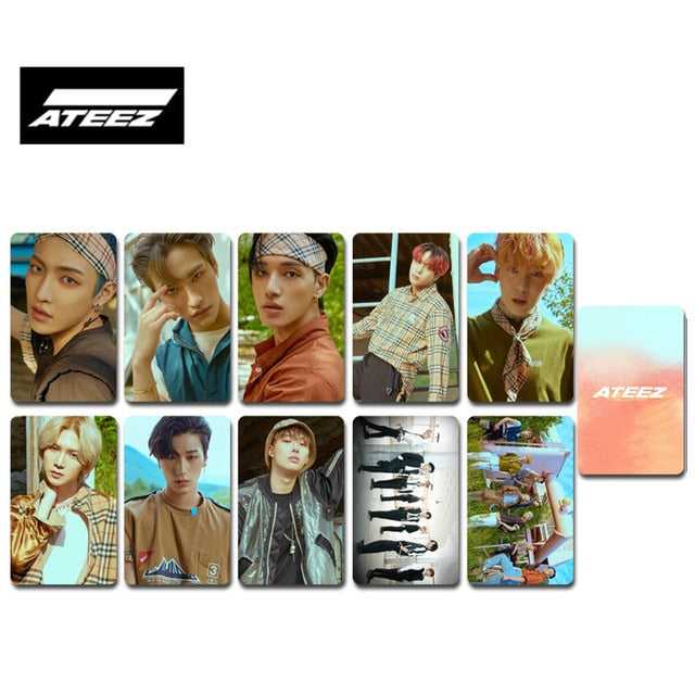 K-POP ATEEZ フォトカードアルバムシリーズ 両面HD写真 丸角フォトカード 高品質