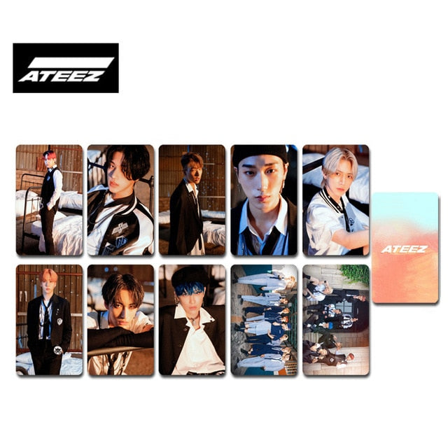 K-POP ATEEZ フォトカードアルバムシリーズ 両面HD写真 丸角フォトカード 高品質
