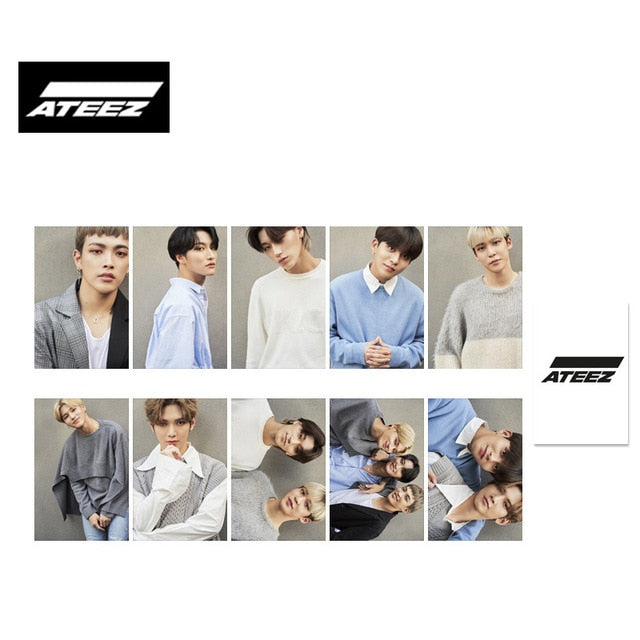 K-POP ATEEZ フォトカードアルバムシリーズ 両面HD写真 丸角フォトカード 高品質
