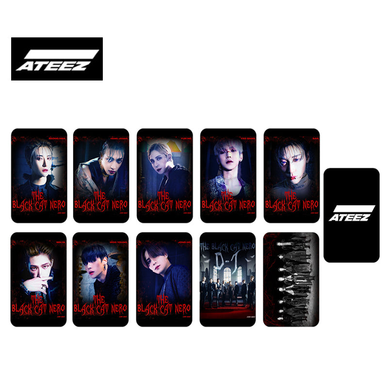 K-POP ATEEZ フォトカードアルバムシリーズ 両面HD写真 丸角フォトカード 高品質