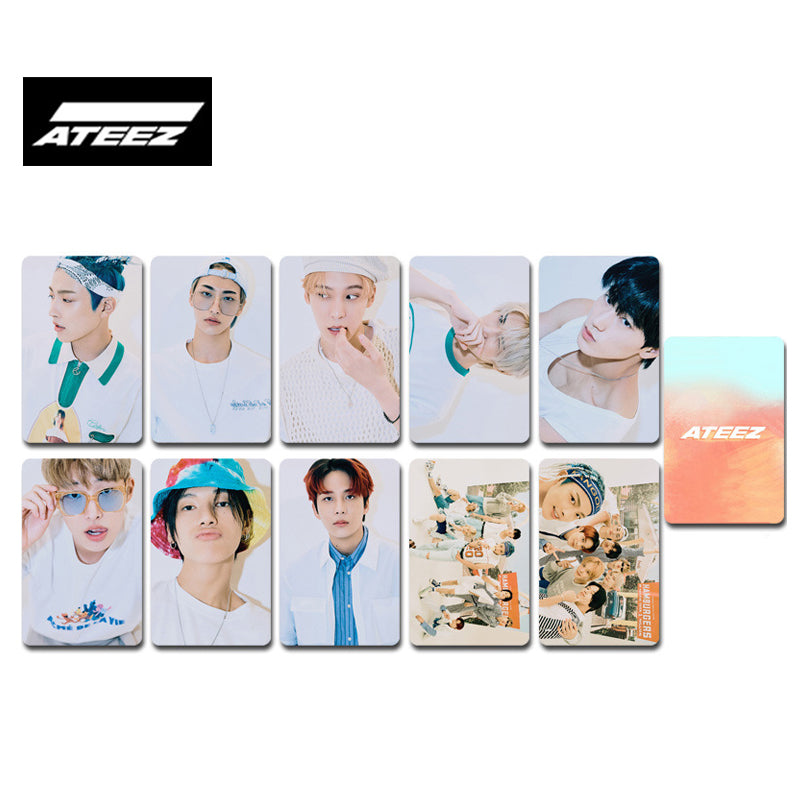 K-POP ATEEZ フォトカードアルバムシリーズ 両面HD写真 丸角フォトカード 高品質