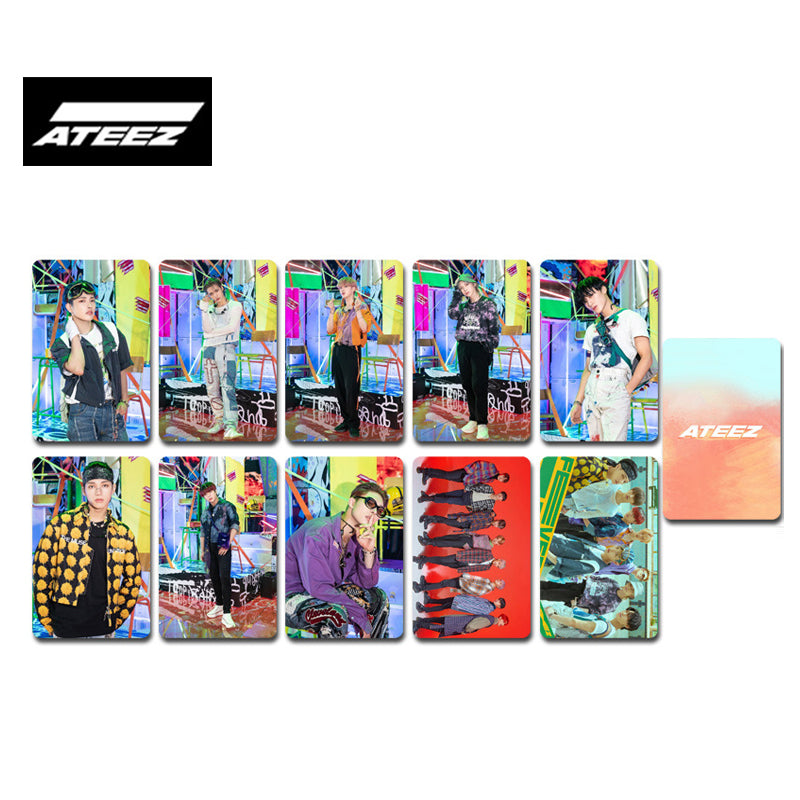 K-POP ATEEZ フォトカードアルバムシリーズ 両面HD写真 丸角フォトカード 高品質