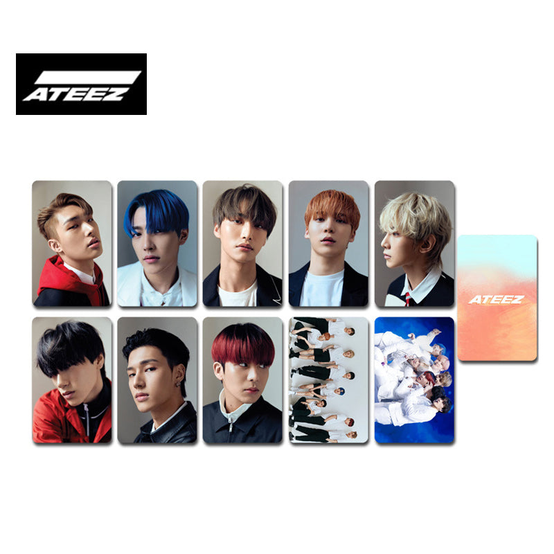 K-POP ATEEZ フォトカードアルバムシリーズ 両面HD写真 丸角フォトカード 高品質