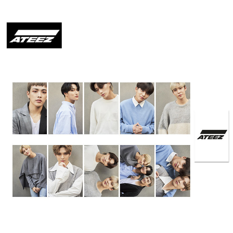 K-POP ATEEZ フォトカードアルバムシリーズ 両面HD写真 丸角フォトカード 高品質