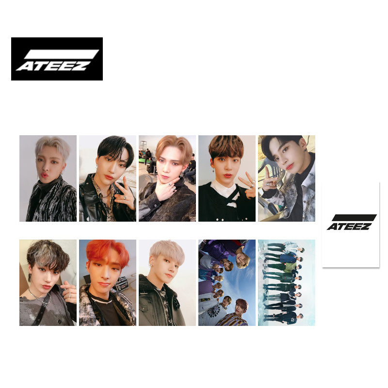 K-POP ATEEZ フォトカードアルバムシリーズ 両面HD写真 丸角フォトカード 高品質