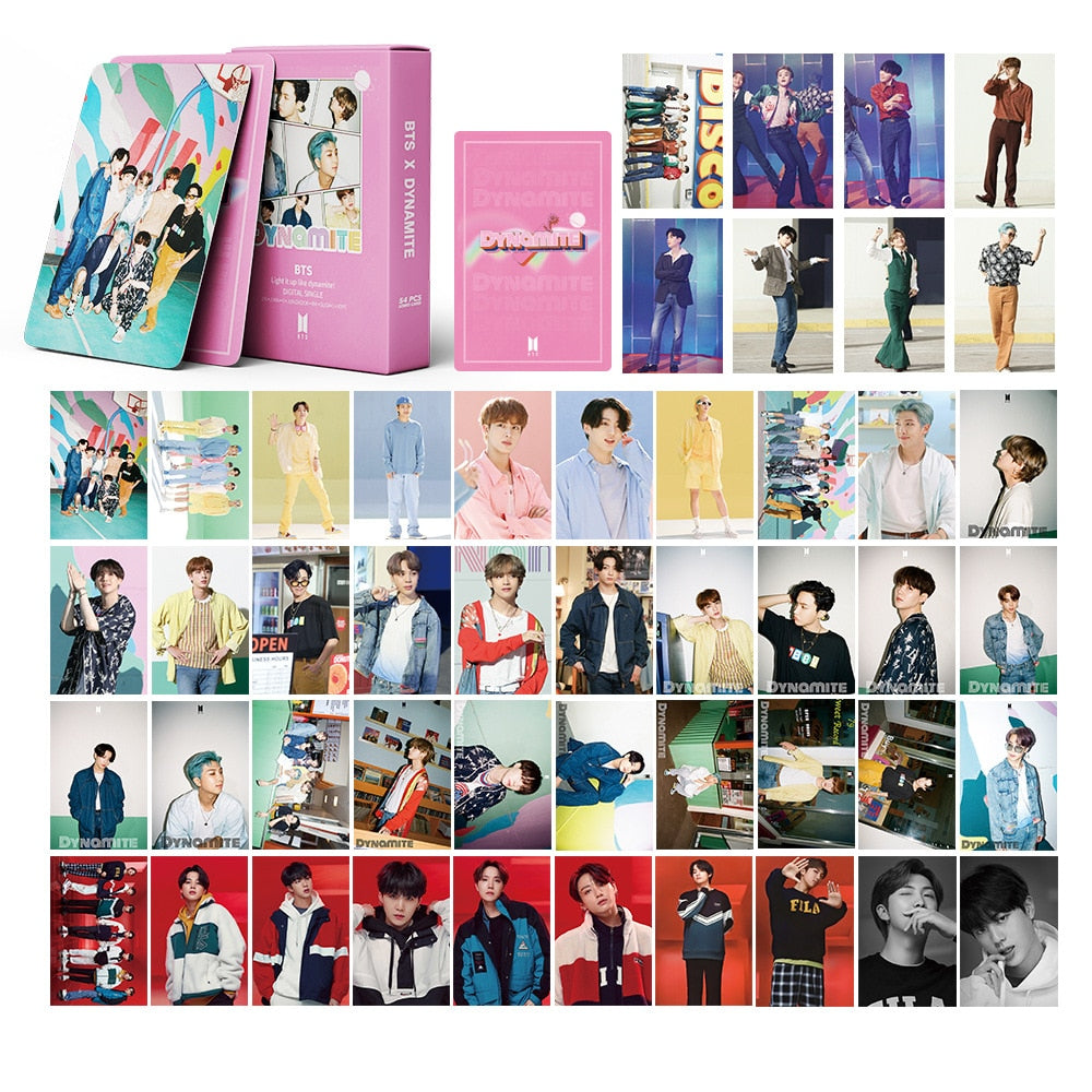 54PC KPOP Boys Photocard Album SPEAK YOURSELF Self Made Paper Card Lighes/Boys With Luv Photo Cards Poster