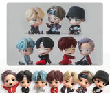 7PCS/set Bangtan Boys Groups Model Toys KPOP Star TOP Group A.R.M.Y PVC Keychain Action Figures Keyring Bt Kid