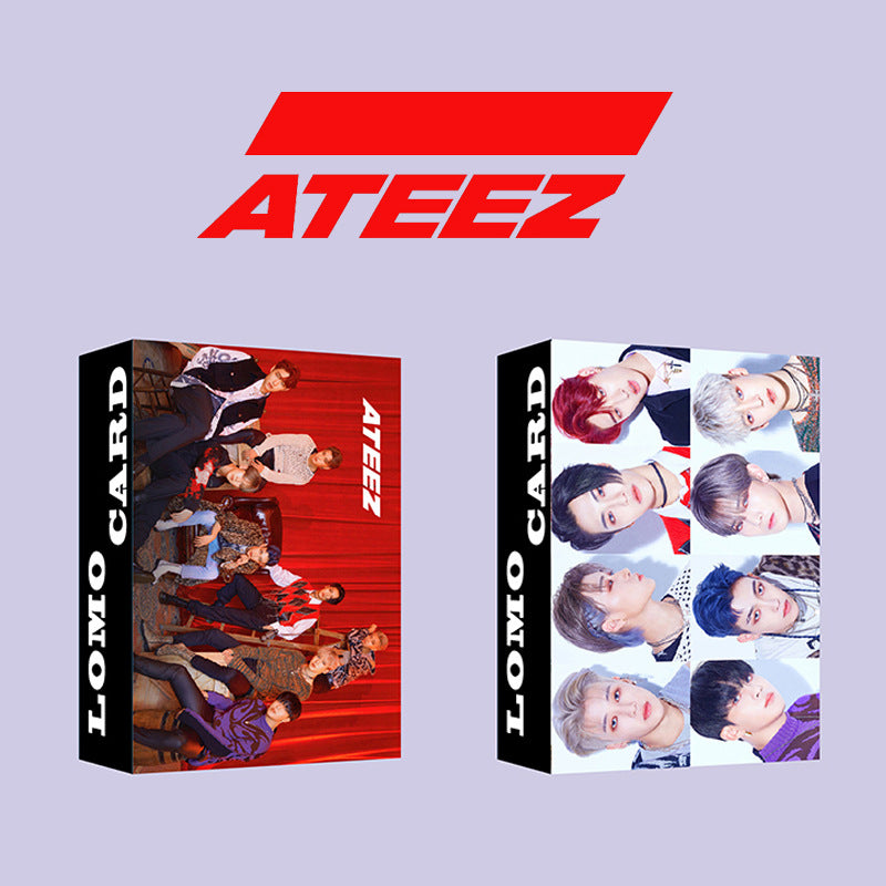 30pcs/set Kpop ATEEZ Lomo card Stray kids GOT7 TWICE TXT NCT 2020 ITZY ENHYPEN HD photo print album photocard for fans gifts