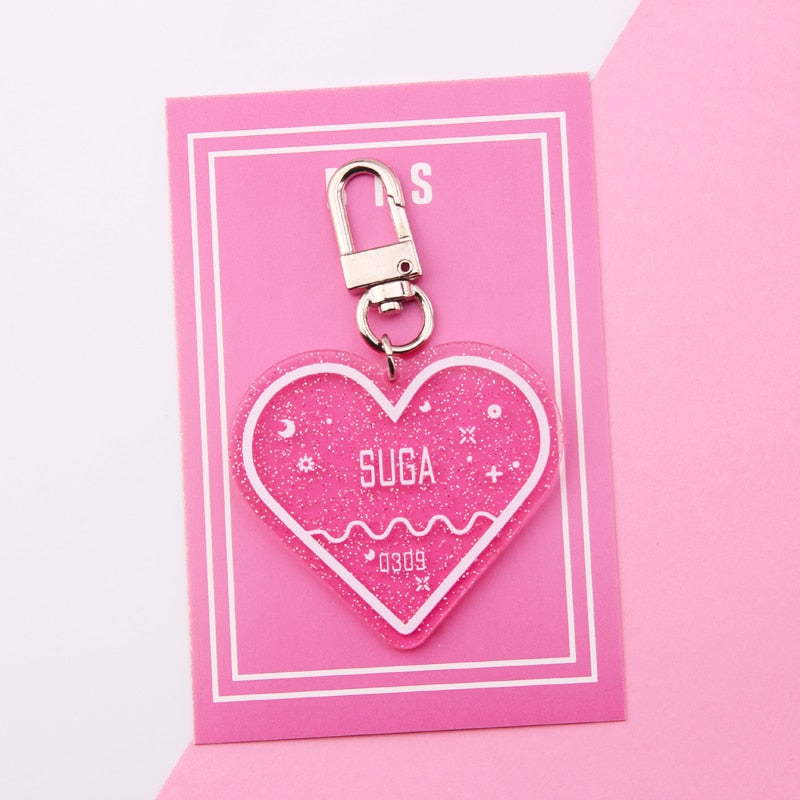KPOP 防弾少年団 キーホルダー TWICE EXO SEVENTEEN GOT7 アクリル キーチェーン ギフト ジミン ジョングク V RM ARMY J-HOPE キーリング