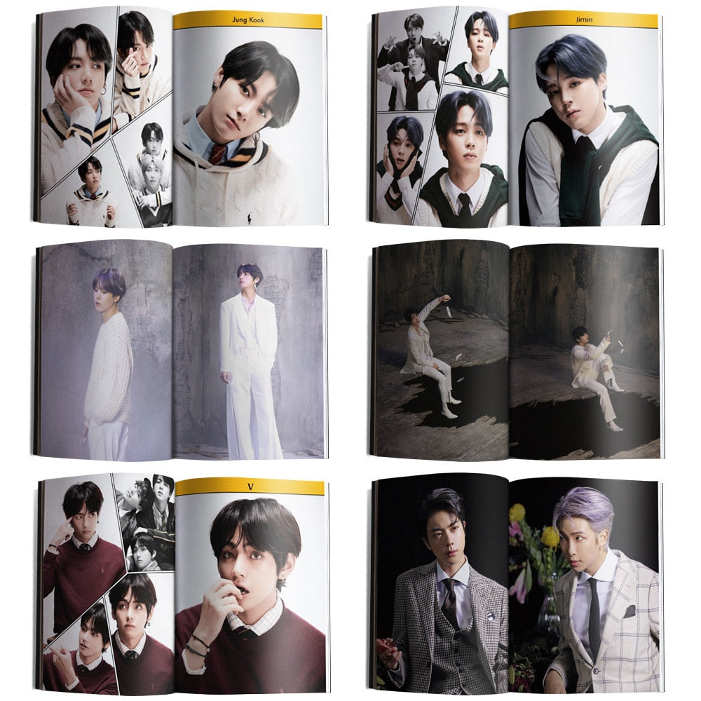 KPOPボーイズフォトカードアルバム SPEAK YOURSELF 自作ペーパーカード Lighes/Boys With Luv フォトカード ポスター