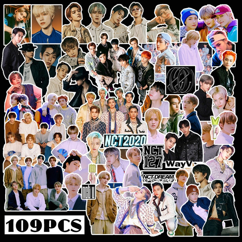 101/109pcs/set Kpop NCT 2020 127 WayV Character Sticker RESONANCE Pt.1 2 nct2020 For Luggage Laptop Notebook Mobile DIY Stickers