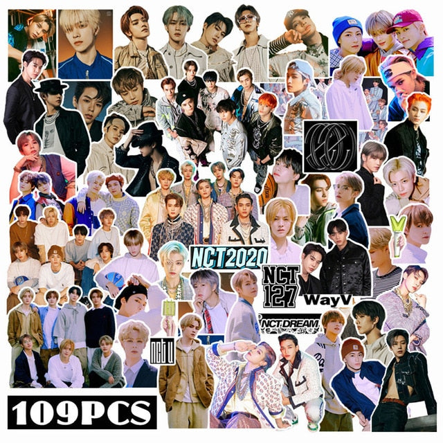 101/109pcs/set Kpop NCT 2020 127 WayV Character Sticker RESONANCE Pt.1 2 nct2020 For Luggage Laptop Notebook Mobile DIY Stickers